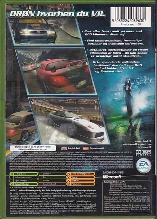 Need for Speed Underground 2 - XBOX (B Grade) (Genbrug)